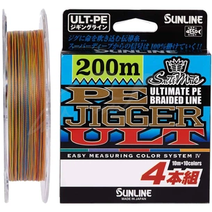 Шнур Sunline PE-Jigger ULT 200m 1.5/0.205mm 25lb/11.0kg Multi Color (1658.10.36) зображення 1