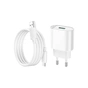 Зарядний пристрій HOCO C109A Fighter USB QC3.0 + cable Micro 5P White (6931474784827) - зменшене зображення 3