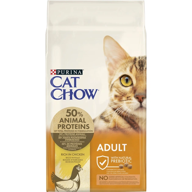 Сухий корм для кішок Purina Cat Chow Adult з куркою 15 кг (5997204514127) - picture 1