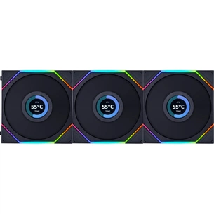 Кулер до корпусу Lian Li Reverse TL LCD 120-3, Black (G99.12RTLLCD3B.00) зображення 1