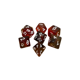 Набір кубиків для настільних ігор Games 7 Days Double Glitter 7 Dice Set - Black-Red (g7dglitdc13) зображення 1