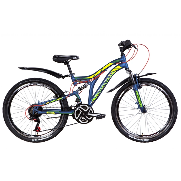 Велосипед Discovery 24" ROCKET AM2 Vbr рама-15" 2021 Blue/Yellow (OPS-DIS-24-251) - изображение 1