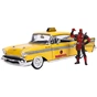 Машина Jada металева "Марвел. Жовте таксі" Чеві Бел Ейр (1957) з фігуркою Дедпула 1:24 (253225001) - зменшене зображення 1