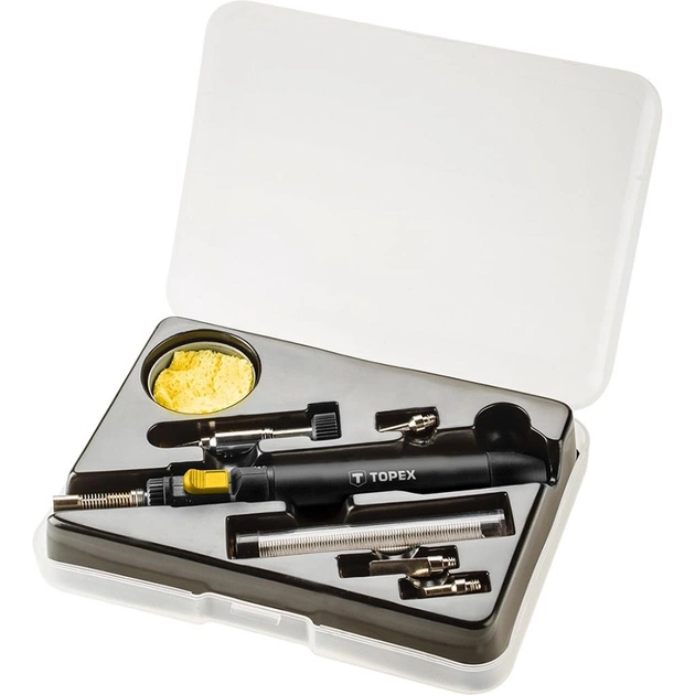 Газовий паяльник Topex газовый, 12 мл, + насадки (44E108) - picture 2