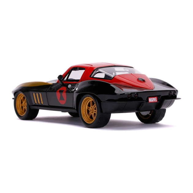 Машина Jada металева Марвел Месники Chevrolet Corvette (1966) + фігурка Чорної вдови 1:24 (253225014) - picture 9