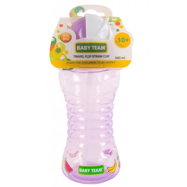 Поїльник-непроливайка Baby Team 300 мл (5005_фіолетовий) - picture 3