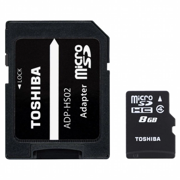 Карта пам'яті Toshiba 8GB microSDHC class 4 (THN-M102K0080M2) - изображение 1