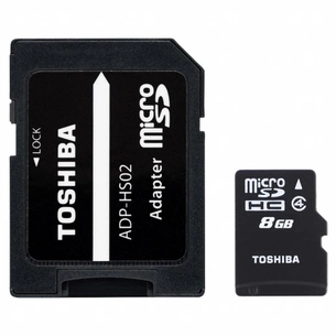 Карта пам'яті Toshiba 8GB microSDHC class 4 (THN-M102K0080M2) зображення 1