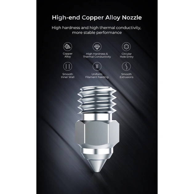 Хотенд (Сопло) Creality Nozzle Kit 8pcs High-end Copper Alloy (4008030046) - зображення 5