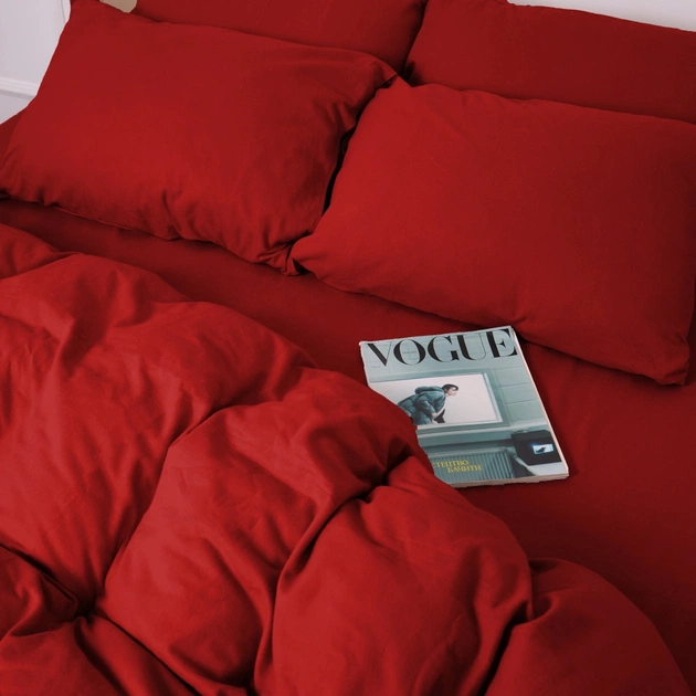 Постільна білизна MirSon 009 Red Фланель 2 x 160 x 220 Сімейний Євро (2200009651670) - picture 11