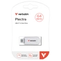 USB флеш накопичувач Verbatim 64GB Plectra White USB-C (30228) - зменшене зображення 2