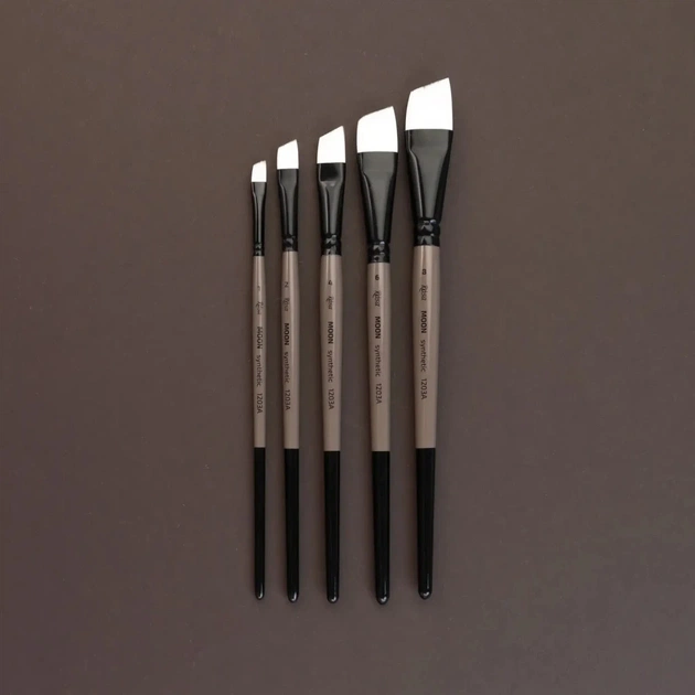 Пензлик для малювання Rosa Синтетика кутова, MOON 1203A, №6 (4823098534211) - picture 3