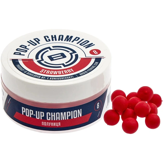 Бойл Brain Champion Pop-Up Strawberry (полуниця) 08mm 34g (1858.21.41) - зображення 1