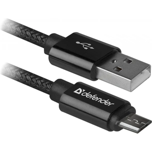 Дата кабель USB 2.0 AM to Micro 5P 1.0m USB08-03T PRO black Defender (87802) зображення 1