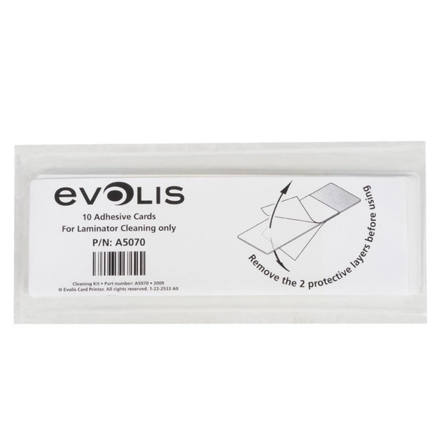 Комплект чистячих карт Evolis для очищення модуля ламінації, 10 шт. (A5070) - зображення 1