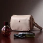Сумка Vintage Компактна крос-боді жіноча з натуральної шкіри Біла (22591) - зменшене зображення 11