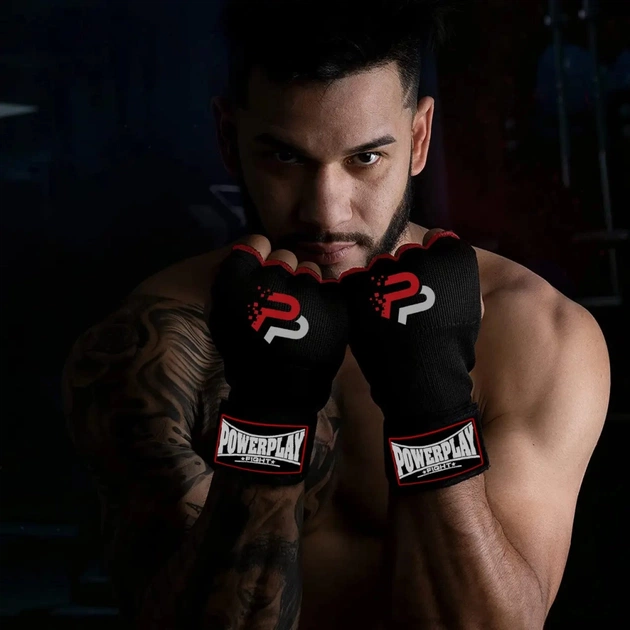 Бинти-рукавиці PowerPlay 3096 з гелевими подушечками Чорні XL (PP_3096_XL) - picture 8