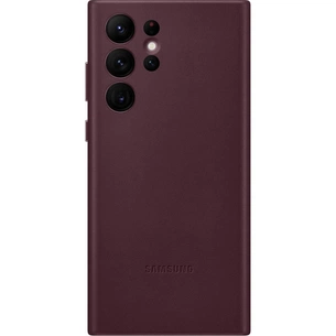 Чохол до мобільного телефона Samsung Leather Cover Galaxy S22 Ultra Burgundy (EF-VS908LEEGRU) зображення 1