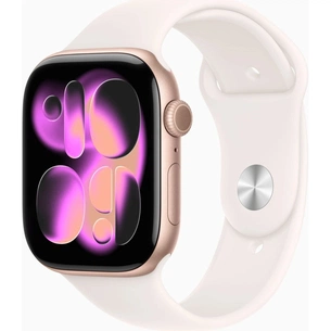 Смарт-годинник Apple Watch Series 11 GPS 46mm Rose Gold Aluminium Case with Light Blush Sport Band - S/M (MEV64RK/A) зображення 1