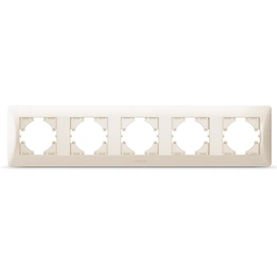 Рамка Videx BINERA кремова 5 постів (VF-BNFR5H-CR) изображение 1