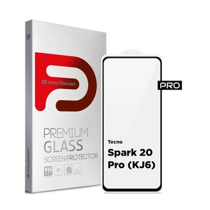 Скло захисне Armorstandart Pro Tecno Spark 20 Pro (KJ6) Black (ARM74387) зображення 1