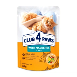 Влажный корм для кошек Club 4 Paws с макрелей в соусе 85 г (4820269142541) изображение 1