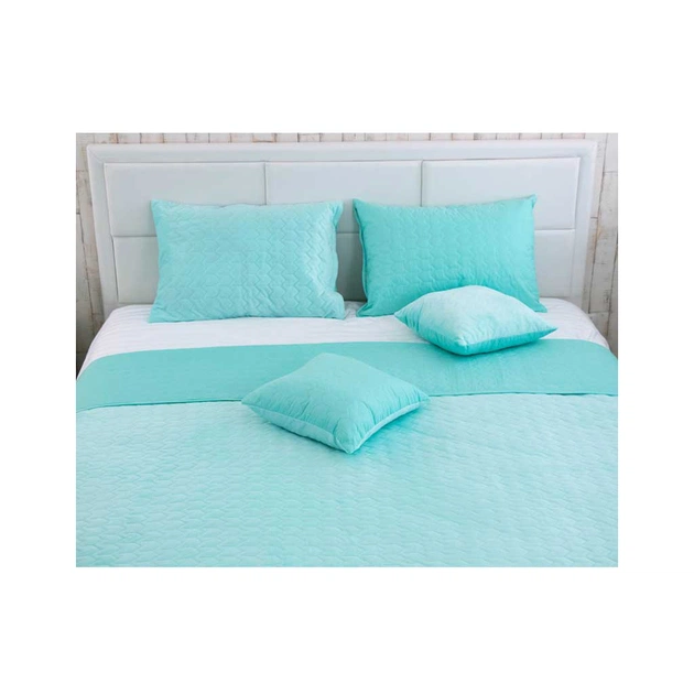 Покривало Руно двостороннє VeLour Ментолове 180х220 см (340.55_Tiffany) - зображення 3