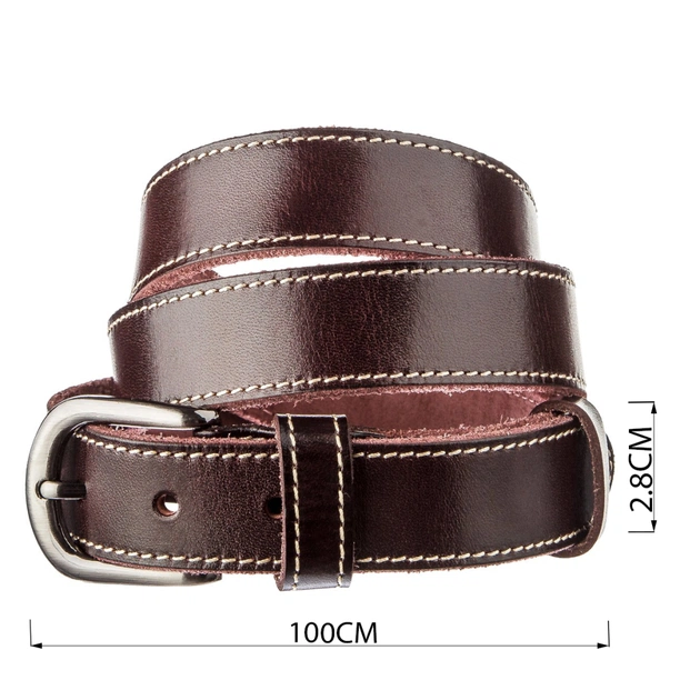 Ремінь Vintage Унісекс Темно-коричневий (20125) - зображення 3