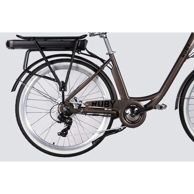 Електровелосипед Dorozhnik 26" eRUBY DD FR рама-17" 48B 15А*г 500Вт 2026 мокрий асфальт (ELB-D-26-303) - picture 5