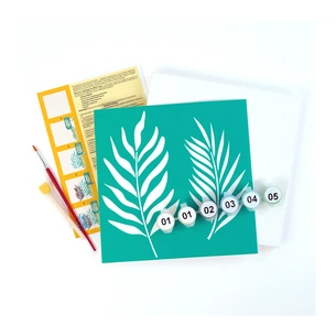 Картина по номерам Rosa Листя пальми 20 х 20 см (4823098540717) изображение 1