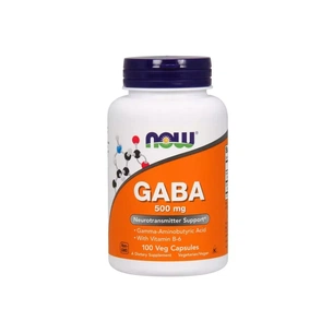 Амінокислота Now Foods GABA (гамма-аміномасляної кислоти) 500мг, 100 дотримуються в (NOW-00087) зображення 1