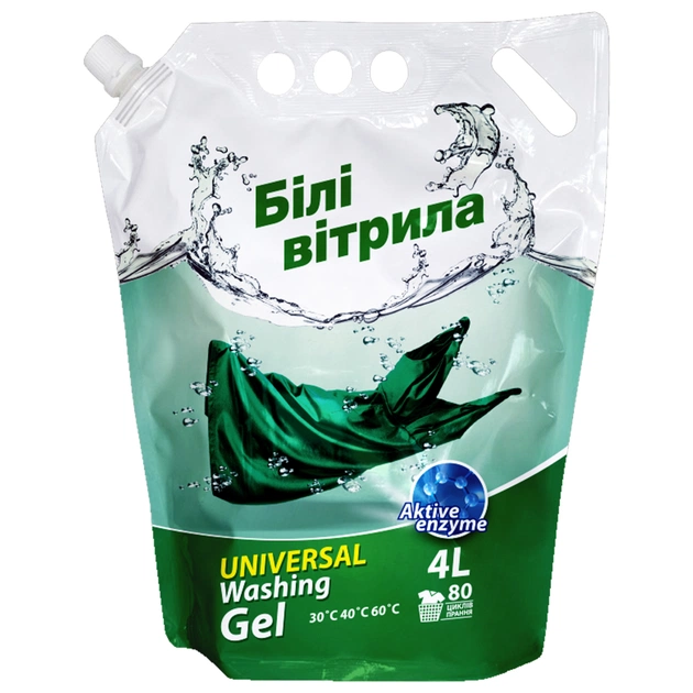 Гель для прання Білі Вітрила Universal Дой-пак 4 л (4820017663885) - зображення 1