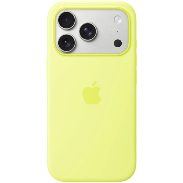 Чохол до мобільного телефона Apple Silicone iPhone 17 Pro Neon Yellow Model A3559 (MGFF4ZM/A) - зображення 1