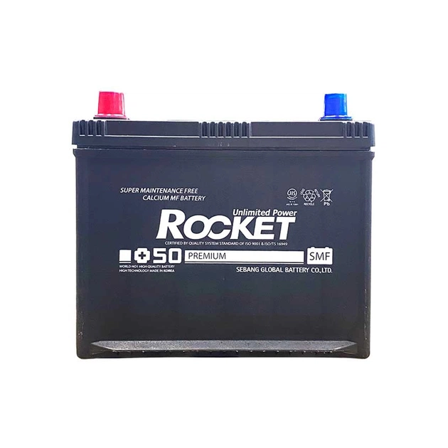 Акумулятор автомобільний ROCKET 62Ah ASIA (+/-) (700CCA) (SMF 90D23AR) - изображение 1