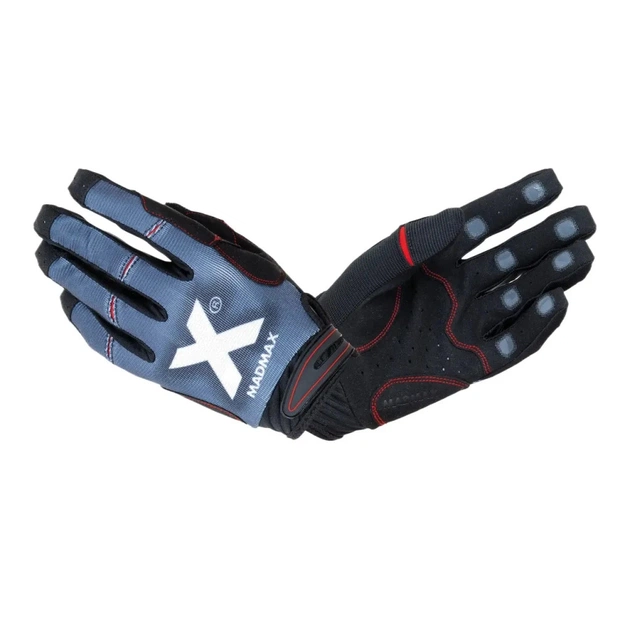 Рукавички для фітнесу MadMax MXG-102 X Gloves Black/Grey/White XXL (MXG-102-GRY_XXL) - зображення 1