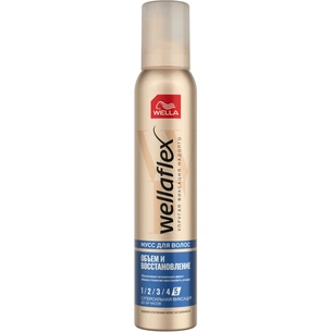 Мус для волосся WellaFlex Об'єм і Відновлення Суперсильна фіксація 200 мл (4064666230887) зображення 1