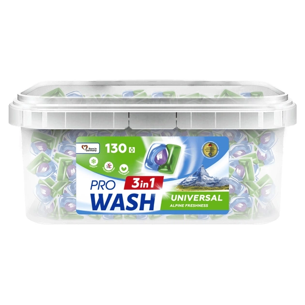 Капсули для прання Pro Wash Universal Альпійська свіжість 130 шт. (4823128002239) - зображення 1