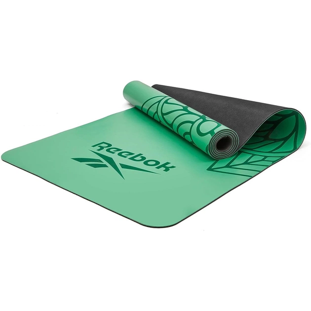 Килимок для йоги Reebok Natural Rubber Yoga Mat зелений, мандала RAYG-11085GN (885652020930) - зображення 5