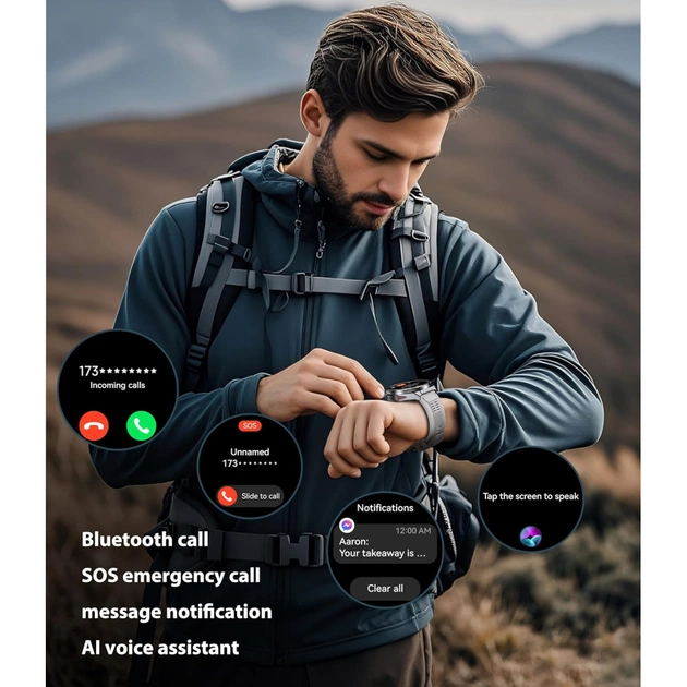 Смарт-годинник OUKITEL BT12 Grey (6931940789585) - picture 6