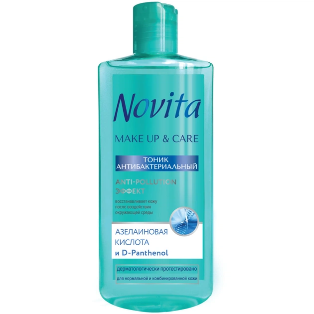 Тонік для обличчя Novita Make up & Care антибактеріальний 200 мл (5900116041223) - изображение 1