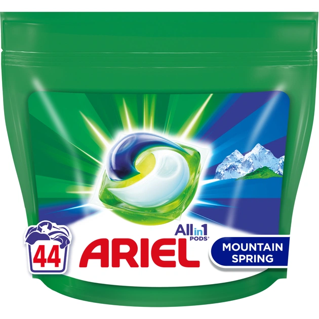 Капсули для прання Ariel Pods Все-в-1 Гірське джерело 44 шт. (8001090337108) - зображення 1