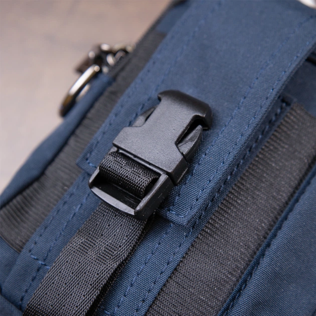 Сумка Vintage На пояс нейлон Синя (20649) - зображення 11