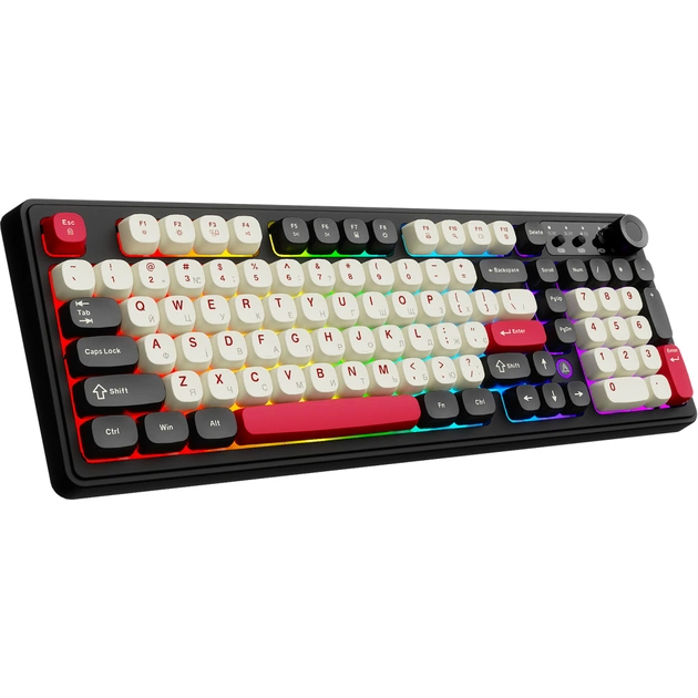 Клавіатура Ajazz AF98 Plus Wireless/Bluetooth/USB UA Black/White/Red (AF98-PLUS-BSR) - picture 2