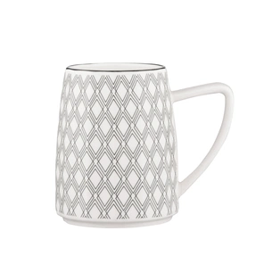 Чашка Ardesto Lamberto, 360мл, порцеляна, біло-сіра (AR3049) зображення 1