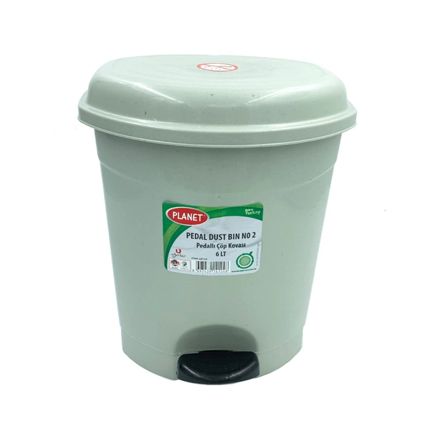 Контейнер для сміття Planet Household №2 з педаллю сірий 6 л (10338) - picture 2