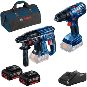 Набір електроіструментів Bosch електичних GBH 180-LI+GSR 180-LI в кейсі+2xGBA 18V 4.0Ah+GAL 18V-40 (0.615.990.M31) зображення 1
