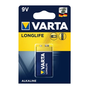 Батарейка Varta Longlife 9V 6LR61 (04122101411) зображення 1
