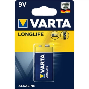 Батарейка Varta Longlife 9V 6LR61 (04122101411) зображення 1