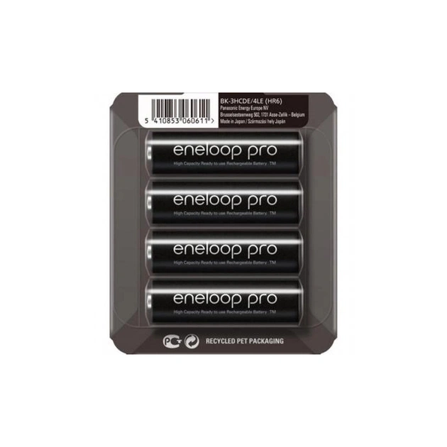Аккумулятор Panasonic AA Eneloop 2500mAh Pro NI-MH * 4 (BK-3HCDE/4CP) - изображение 1
