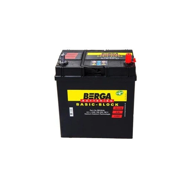 Аккумулятор автомобильный Berga Basicblock 35Ah ASIA Ев (-/+) ТК (300EN) (5351180307902) - изображение 1